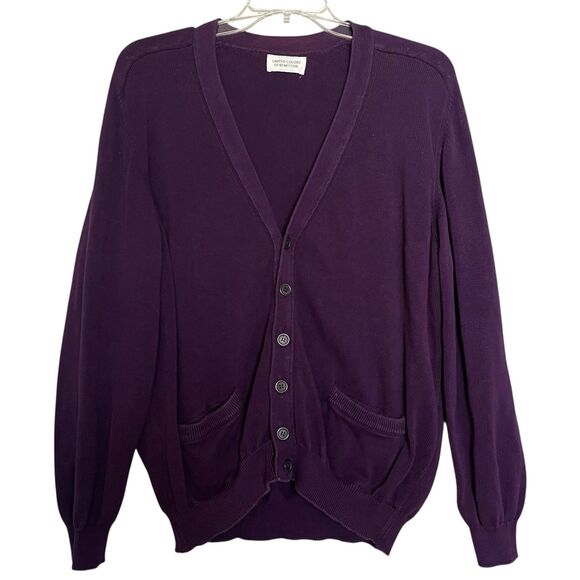 United Colors of Benetton Mens Grandpa Cardigan Sweater L Made in Italy Vtg 90s - Picture 1 of 8